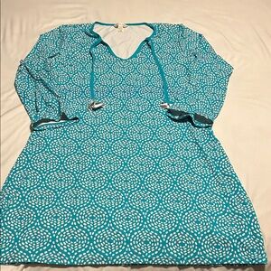 Capelton Road Patterned Dress with White Accents